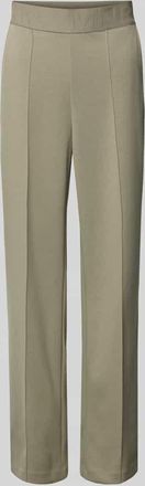 Monari Stoffhose mit elastischem Logo-Bund in Gruen, Größe 34