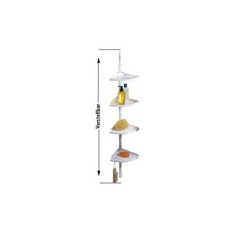 WENKO Estante De &Aacute;ngulo Telesc&oacute;pico Para Ducha Ou Ba&ntilde;era