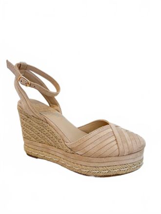 Matisse Footwear Womens Becca Wedge Sandals In Natural Faux Suede