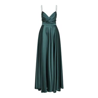 Blanca Vita Gowns, female, Green, Size: XS Draped Open Back Dress