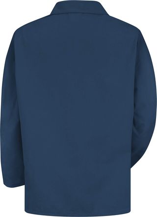 Red Kap Mens Three Button Lapel Counter Coat, Navy, Large