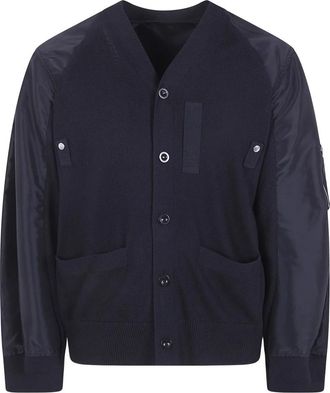sacai Cardigans - Heren - Vesten - Zwart - M - Truien & Vesten