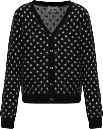 Ganni Cardigan a pois - Nero
