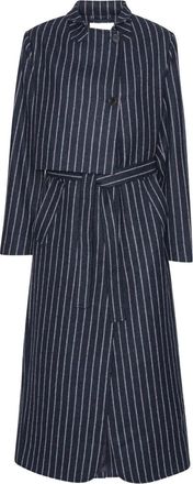 Henrik Vibskov Cappotto monopetto gessato - Blu