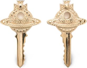 Vivienne Westwood Accessoires, Dames, Geel, ONE Size, Orb Sleutel Oorbellen