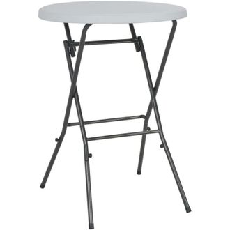 vidaXL Folding Bar Table White 80x110 cm HDPE vidaXL