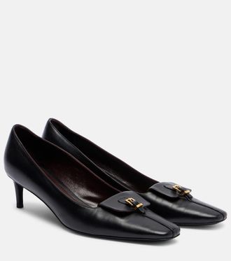 Khaite Celia 50 leather pumps