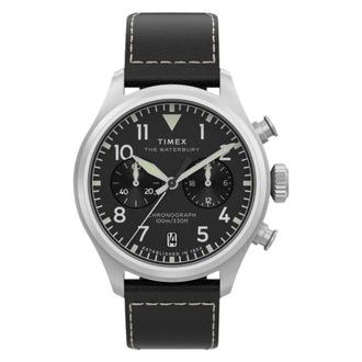 Timex Waterbury Chronograph Quartz Black Dial Mens Watch TW2Y19000
