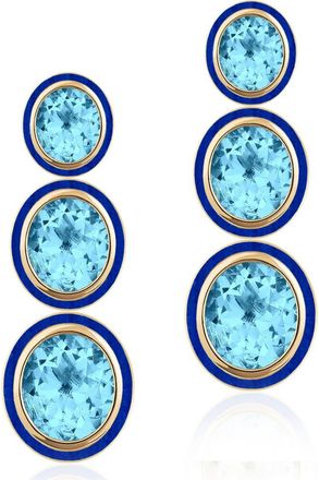 Goshwara Melange 3-Tier Drop Earrings in Pale Blue at Nordstrom