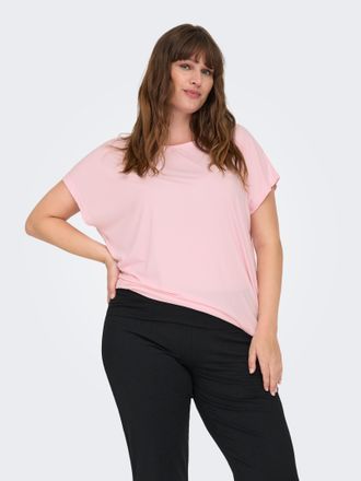 Only Play Funktionsshirt ONLY PLAY ONPAUBREE SS LOOSE TRAIN TEE CURVY NOOS, Damen, Gr. 44/46, rosa (pink, a, boo), Jersey, Obermaterial: 88% Polyester, 12% Elas