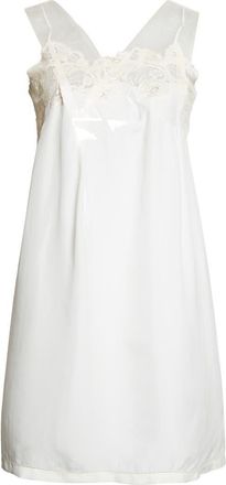 Maison Margiela Lace Trim Silk Slipdress in Ivory at Nordstrom, Size 2 Us