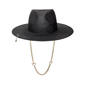 Ruslan Baginskiy Pierced Fedora Hoed - Dames - Accessoires - Zwart - Maat: XS