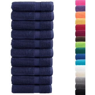 vidaXL Toallas De Ba&ntilde;o Solund 10 Uds Azul Marino 100x150 Cm 600 Gsm Vidaxl