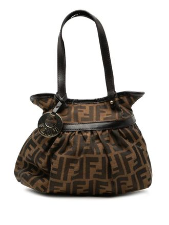 Fendi 2010-2025 Mini Zucca Canvas Chef handbag - women - Canvas/Calf Leather/Leather - One Size - Brown