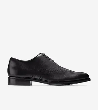 Cole Haan Mens Washington Grand Laser Wingtip Oxford Shoes - Black Size 11.5