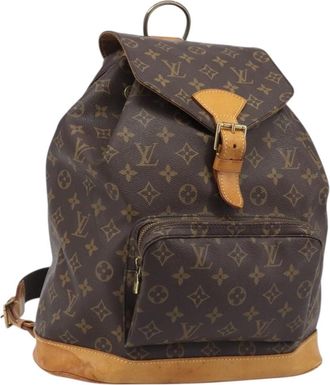 Louis Vuitton Vintage Montsouris Monogram Canvas Brown Canvas Backpack Bag (Pre-Owned)
