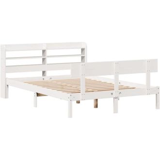 vidaXL Bed Frame without Mattress White 160x200 cm Solid Wood Pine Vidaxl