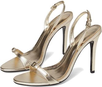 Schutz Aurora Sling Womens Sandals Platina : 10.5 M, Leather