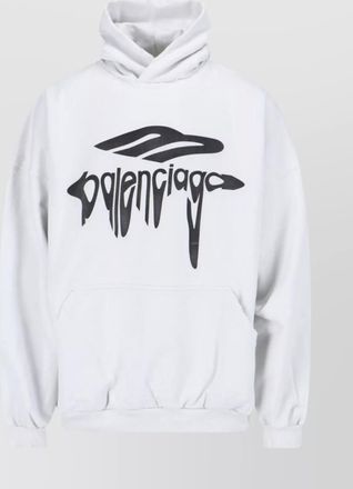 Balenciaga hooded distressed knitwear sweater