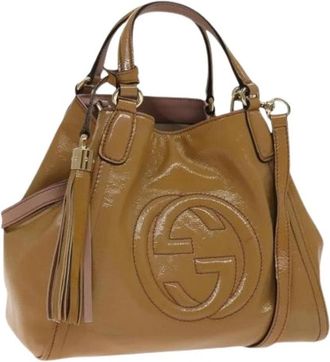 Gucci Pre-owned Coated Canvas Handtas - Dames - Vintage Handtas - Beige - ONE Size - Vintage