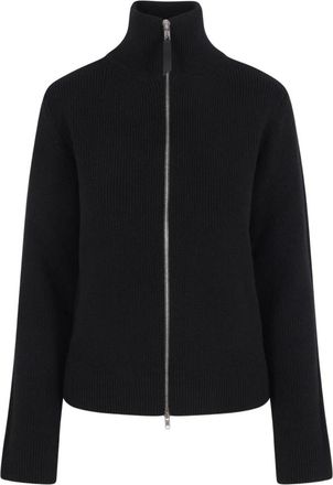 Maison Margiela Knit Zip-Up Cardigan - unisex - Vesten met rits - Zwart - S - Hoodies & sweatvesten