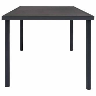 Berkfield Home Outdoor Dining Table Anthracite 190x90x74 cm Steel in Black | Size: 190 x 90 x 74 cm