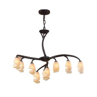 Netlighting Forest Pendant 3 Arm 9 Light G9 BrownBlack Oxide in Brown