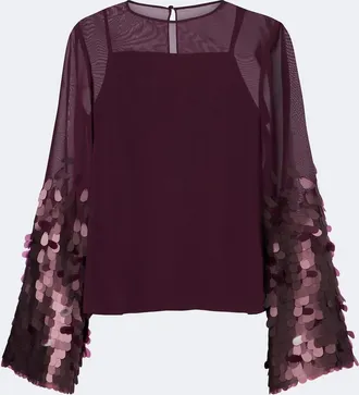 Joseph Ariane sequined chiffon top