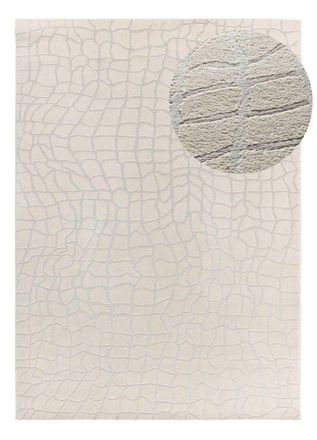 Atticgo Alfombra con relieve moderna crema/gris 133x190 cm
