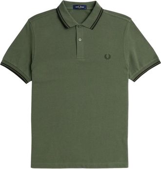Fred Perry Groen Twin Tipped Polo Shirt - Heren - Polos - Groen - M - Tops