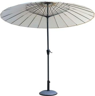 Vacchetti Paraguas redondo de aluminio con poste central 24 varillas de fibra de vidrio cm ø270