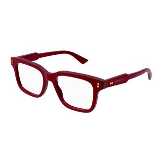 Gucci Accessoires, unisex, Rood, ONE Size, D&eacute;cor Rechthoekig Montuur
