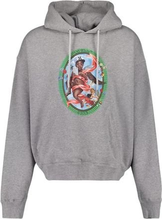 Off-white Fresco Grafische Grijze Sweatshirt - Heren - Hoodies - Grijs - M - Katoen - Hoodies & sweatvesten