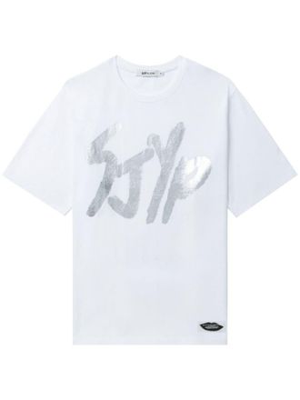 Sjyp logo-print t-shirt - women - Cotton - One Size - White