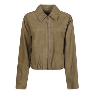 Arma Bomber Jackets, female, Beige, Size: XS Loua Leather Jacket