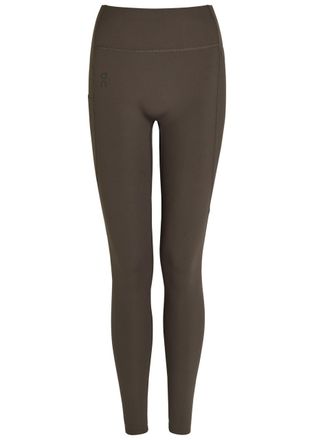 On Studio Stretch-jersey Cropped Leggings - Brown - XS (UK6 / XS)