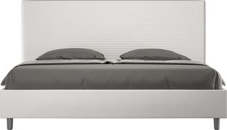 Itamoby Cama Matrimonial Contenedor Doble King Size 180x200 Focus K Color: Blanco - Versi&oacute;n: Con Caja De Almacenaje