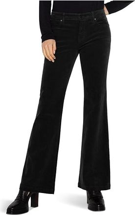 Liverpool L.A. Petite Corduroy Hannah Flare Pants Womens Clothing Onyx : 16P 24, Cotton/Spandex