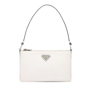 Prada Pre-owned Vintage Schoudertas - Dames - Pre-owned - Wit - Maat: ONE Size Leer