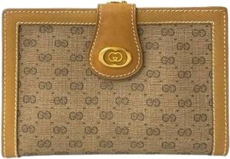 Gucci Pre-owned Leren Portemonnee - Dames - Vintage Accessoires - Bruin - ONE Size - Leer - Vintage