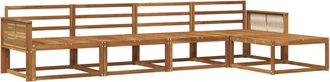 vidaXL Conjunto De Sof&aacute;s De Exterior 5 Uds. Natural Vidaxl
