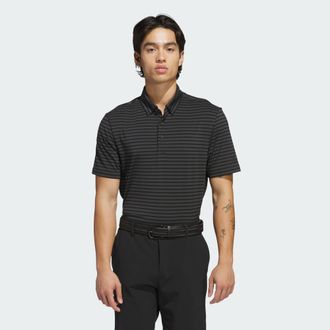 adidas adidas Performance Mens Ultimate365 Stripe Polo Shirt - Black/Dark Grey - Size X-Large