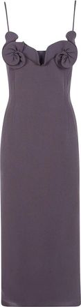 Magda Butrym Kleedjes, Dames, Bruin, S, Midi 90s Jurk