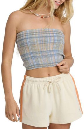 Billabong Keep It Simple Smocked Tube Top in Twilight Blue at Nordstrom, Size X-Small