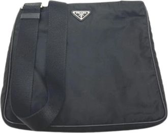 Prada Pre-owned Vintage Nylon Cross Body Bag - Dames - Vintage Schoudertas - Zwart - ONE Size - Nylon - Vintage