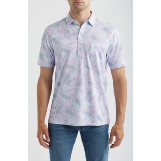 Tommy Bahama San Lucio Frond Fall IslandZone Pocket Polo in Paisley Purple at Nordstrom, Size 3Xlt