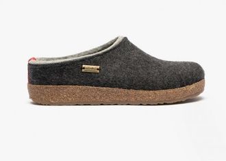 Haflinger KRIS Womens Wool Slippers Graphite - Grey - Size UK 8