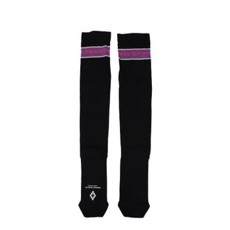 Marcelo Burlon Herens Sokken En Enkelsokken Katoen Zwart/Paars