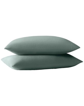 Truly Soft Green Solid Pillowcase Pair