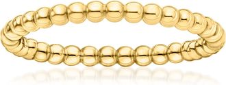 RS Pure by Ross-Simons Italian 14kt Yellow Gold Beaded Ring